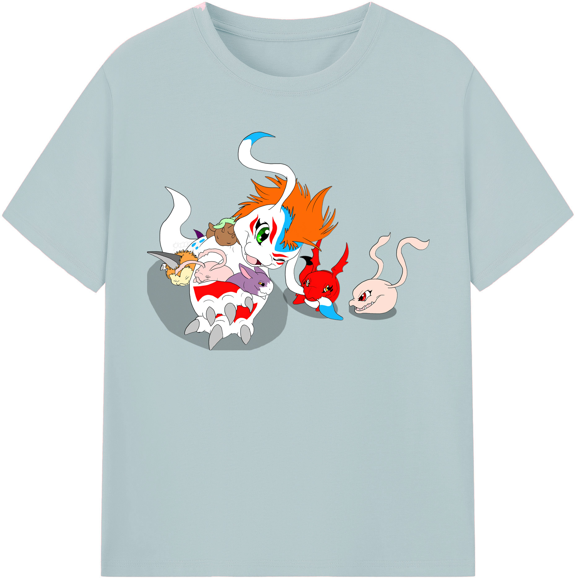 （画像用） Digimon デジタルモンスター/デジモン 綿100％半袖Tシャツ（フロントプリント）